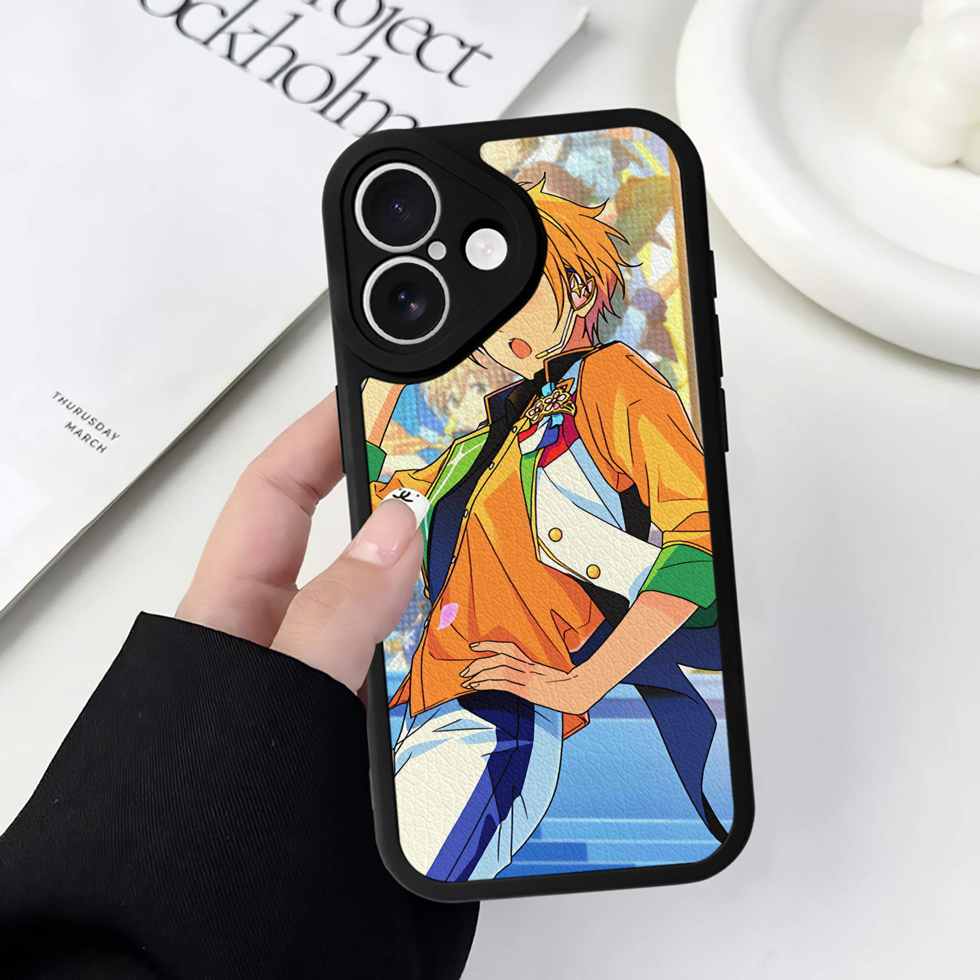 （画像用） あんさんぶるスターズ! Ensemble Stars 【iPhone 16シリーズ対応】シリコンスマホケース（レザー調） 材質：シリコン